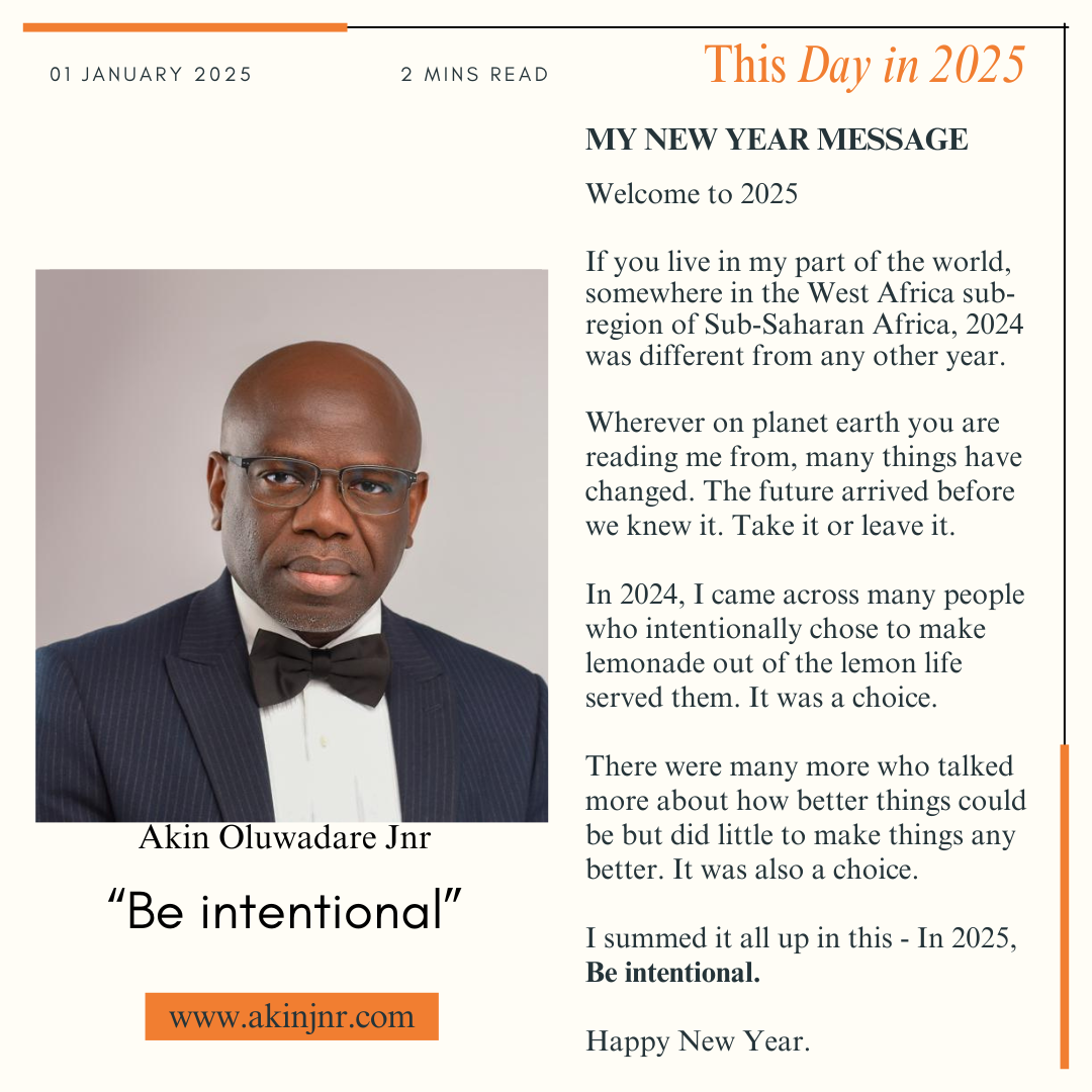 Read more about the article MY NEW YEAR MESSAGE