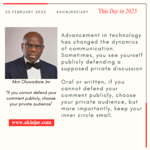 Read more about the article #akinjnrdiary05022025